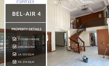 4BR House in Bel Air Makati For Rent