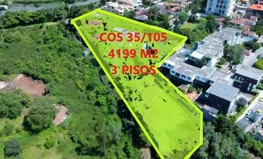 EXCELENTE TERRENO DE VENTA PARA PROYECTO EN PLENO CUMBAYÁ!!