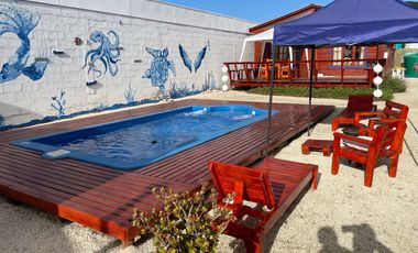 Espectacular sitio con dos cabañas y piscina en el Panúl a la venta