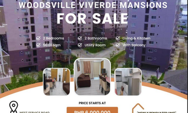 2BR Condo Unit For Sale at Woodsville Viverde Mansions  Brgy. Merville Paranaque City