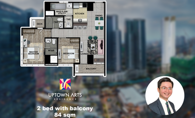 No downpayment 2 bedroom with balcony Uptown Arts Residence Preselling condo for sale Bonifacio Global City The Fort Taguig City