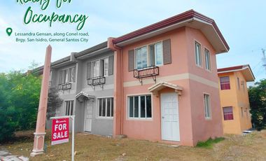 Ready for Occupancy - 2 Bedrooms Townhouse for Sale in Lessandra Gensan, General Santos City