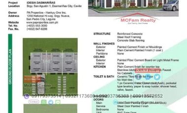 IDESIA DASMA Townhouse For Sale in San Agustin, Dasmariñas, Cavite