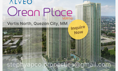 For Sale Vertis North Studio Condo in Orean Place Vertis North, North Avenue cor. EDSA, North Triangle, Bgy. Bagong Pagasa, Quezon City [for sale]