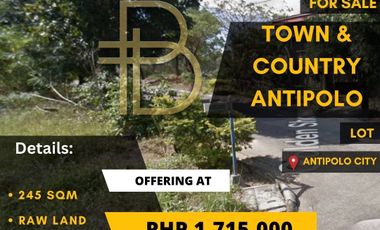 For Sale Vacant Lot In Town And Country  Heights Antipolo City