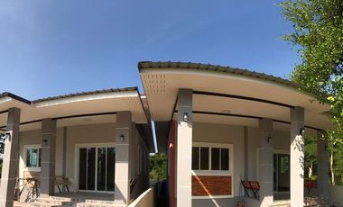 New modern house sale, one floor, 2bed, 2bath, 50 sqW.,1.59MB, electricity and water supply, Han Kaew Subdistrict, Hang Dong District, Chiang Mai