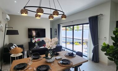 Absolutely! This beautiful villa brand new is the perfect choice Pool villa 350m. to the sea 5,500,000 baht