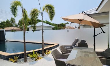 Absolutely! This beautiful villa brand new is the perfect choice Pool villa 350m. to the sea 5,500,000 baht