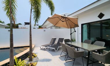 Absolutely! This beautiful villa brand new is the perfect choice Pool villa 350m. to the sea 5,500,000 baht
