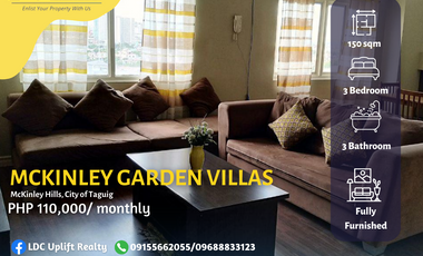 3-Bedroom Penthouse for Rent at McKinley Garden Villas, offering 150 sqm of sophisticated living space and unparalleled comfort.  ✨🏢
