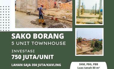Dijual Rumah Palembang - 5 Unit Townhouse Baru Sako Borang Palembang