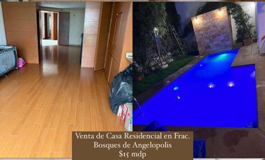 CASA EN VENTA EN FRAC. RESIDENCIAL BOSQUES DE ANGELOPOLIS