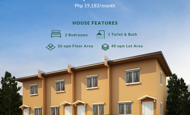2-BEDROOM ARIELLE HOUSE AND LOT IN CAMELLA BACOLOD SOUTH SUBDIVISION, BACOLOD CITY, BRGY. TANGUB-ALIJIS