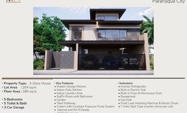 BF Homes Paranaque | Brand New Five Bedroom 5BR House and Lot For Sale in Batac Tuazon Executive Village, BF Homes PAranaque