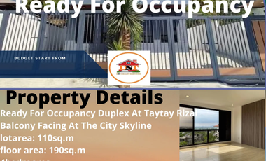 4Bedrooms House and Lot In Taytay Rizal Ready For Occupancy Overlooking City View
