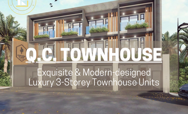 Rush Sale!  Modern-designed 3-Storey Townhouse near Claret Schools QC
