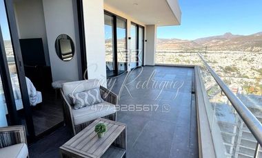 DEPARTAMENTO EN RENTA León,Gto; NYMPHE TOWERS, 140 m2, 2 REC, CUARTO DE SERVICIO, DE LUJO