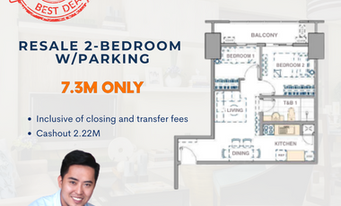 Fairlane Residences 2BR Two Bedroom with Parking 5 mins to BGC FOR SALE C057A