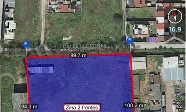 Terreno en venta en Zinacantepec para desarrollo en avenida principal.