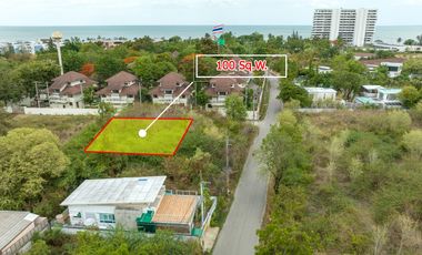 Huahin Land for sale, near the beach location Huahin Soi 9, Land area 400 sqm (100 sq.wah), price 8 Million Baht