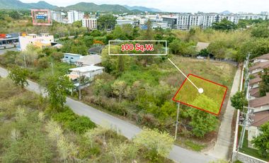 Huahin Land for sale, near the beach location Huahin Soi 9, Land area 400 sqm (100 sq.wah), price 8 Million Baht