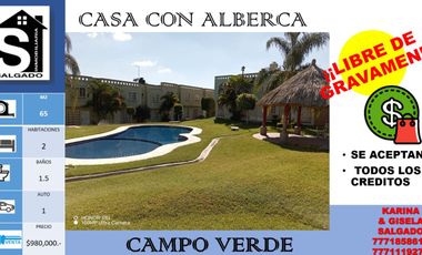 VENTA CASA en CAMPO VERDE TEMIXCO
