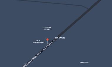 TERRENO EN VENTA EN TETIZ, YUC. MÉX., A PIE DE CARRETERA IDEAL PARA DESARROLLO