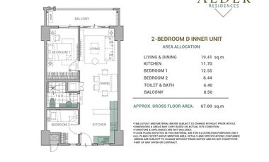 2-bedroom 36k monthly Preselling Condo for Sale in Acacia Estates, Taguig | Alder Residences - Manzuria Building