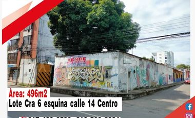 VENDE LOTE NEIVA CRA 6 ESQUINA CALLE 14 CENTRO / BARRIO LA TOMA