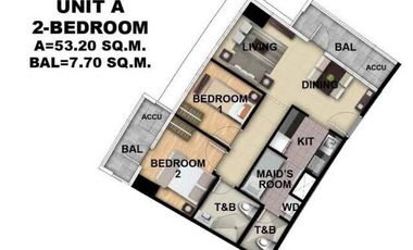 Two Bedroom Condo For Sale at The Florence at Mckinley Hill, Fort Bonifacio Taguig