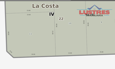 LOTE- TERRENO EN VENTA MAR DEL TUYU 478 M2 SOBRE ESQUINA