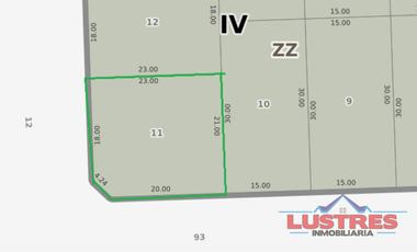 LOTE- TERRENO EN VENTA MAR DEL TUYU 478 M2 SOBRE ESQUINA