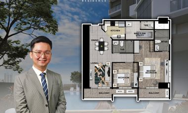 Executive 2 bed with balcony Uptown Arts Preselling condo for sale Bonifacio Global City Taguig