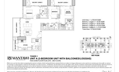 Opulent 3 Bedroom with 5 CR Condo at Mantawi Residences