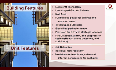1BR Condo For Sale Near Ateneo, Eastwood, UP, Miriam College, Sta. Lucia Mall, & Ortigas Center
