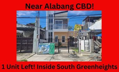 Single attached house for sale in muntinlupa inside South Greenheights Village near Alabang and Ayala malls