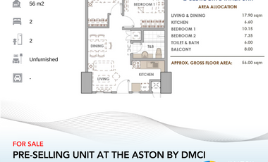 For Sale: 2BR Unit in The Aston Place by DMCI Homes, Manila Bay Roxas Blvd, P8M