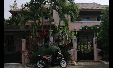 house and lot for LEASE in Ayala Alabang Village with pool and lanai.