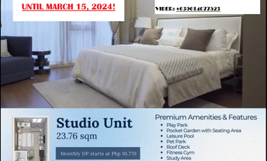 FOR SALE FULLY FURNISHED STUDIO UNIT FOR SALE
