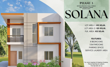 HOUSE AND LOT FOR SALE IN ANGONO RIZAL - SOLANA SA
