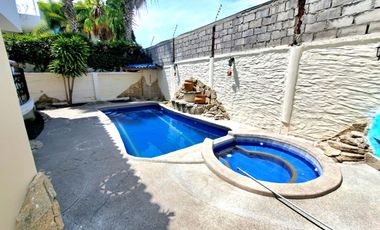 CASA AMOBLADA CON PISCINA EN VENTA SECTOR BARBASQUILLO CERCA A LA QUADRA MANTA