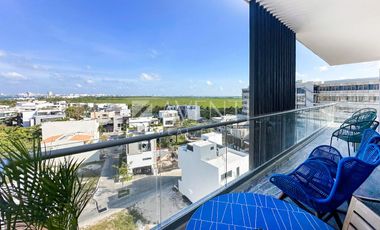 Penthouse amueblado en renta, Riva Condos, Cancún Quintana Roo.