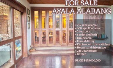 FOR SALE HOUSE AND LOT IN AYALA ALABANG