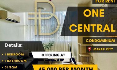 For Rent 1 Bedroom In One Central Makati