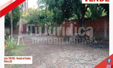 SE VENDE ESPECTACULAR LOTE VEREDA EL CENTRO - NEIVA (HUILA-COL)