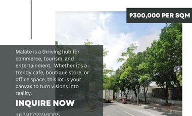 Commercial Lot for Sale at Malate Manila