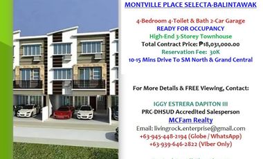SAFE COMMUNITY-HAVING WALLED PERIMETER FENCE RFO 4-BEDROOM 4T&B 3-STOREY TOWNHOUSE NEAR SM NORTH EDSA & GRAND CENTRAL