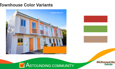 Pre-Selling – Affordable Townhouse in Richwood Toledo City