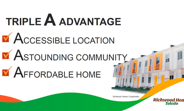 Pre-Selling – Affordable Townhouse in Richwood Toledo City