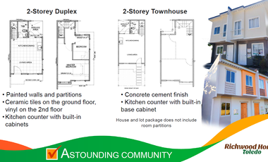 Pre-Selling – Affordable Townhouse in Richwood Toledo City